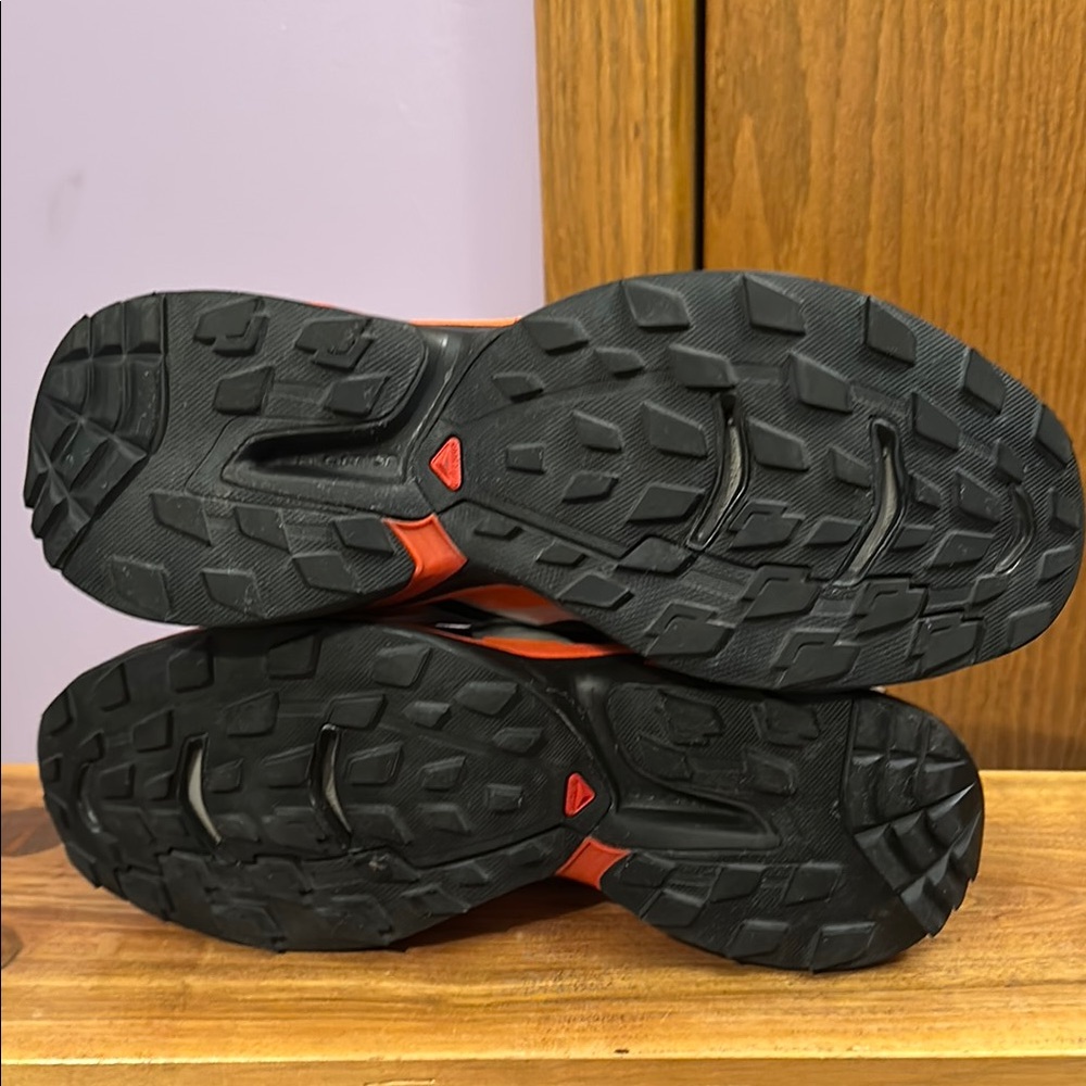 Salomon XT-Wings 2 Black Silver Vibrant Orange Men's Shoes size 9.5. - Picture 14 of 16